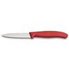 Couteau d'office lame dentelée 8 cm rouge - Visuel 0